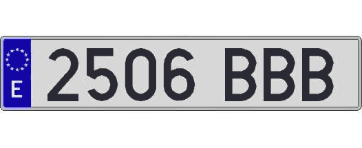 2506BBB matricula larga