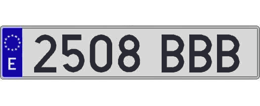 2508BBB matricula larga