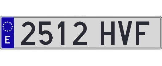 2512HVF matricula larga