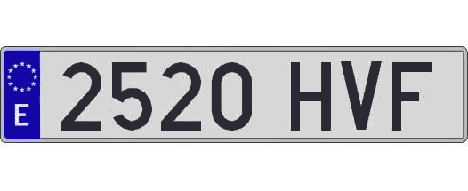 2520HVF matricula larga
