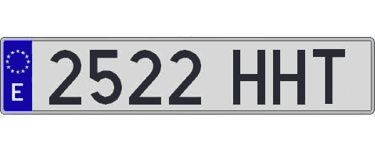 2522HHT matricula larga