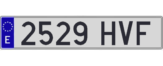 2529HVF matricula larga