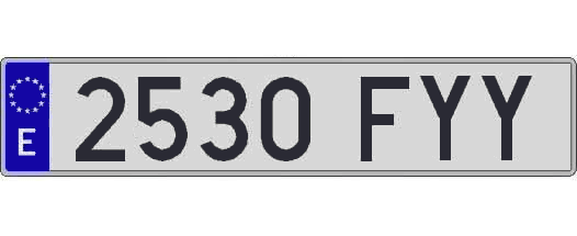 2530FYY matricula larga