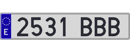 2531BBB matricula larga