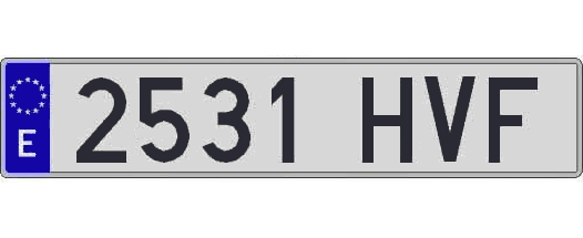 2531HVF matricula larga