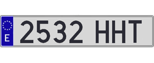 2532HHT matricula larga