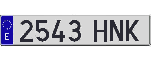 2543HNK matricula larga