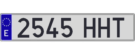 2545HHT matricula larga