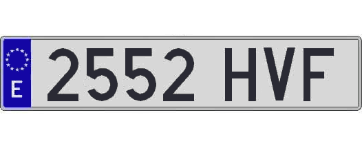2552HVF matricula larga