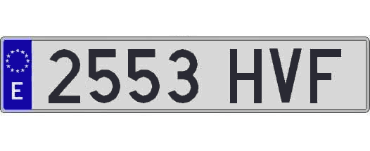 2553HVF matricula larga