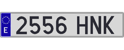2556HNK matricula larga