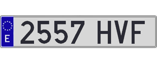 2557HVF matricula larga