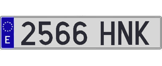 2566HNK matricula larga