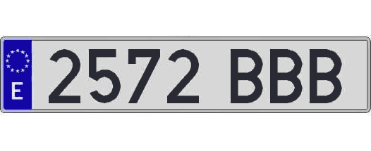 2572BBB matricula larga