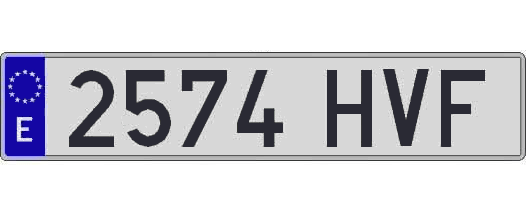 2574HVF matricula larga