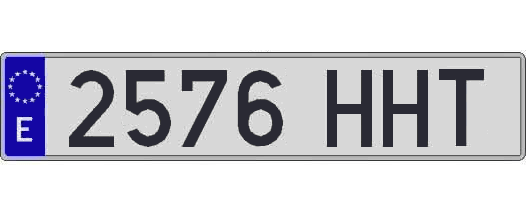 2576HHT matricula larga