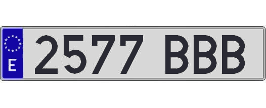 2577BBB matricula larga
