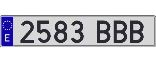 2583BBB matricula larga