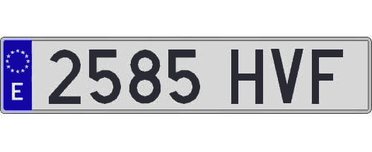 2585HVF matricula larga