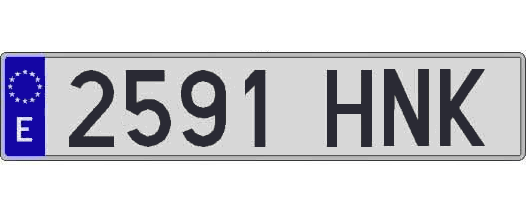 2591HNK matricula larga