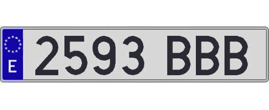 2593BBB matricula larga