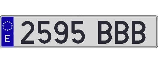 2595BBB matricula larga