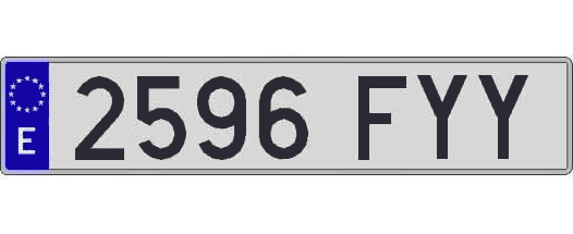 2596FYY matricula larga