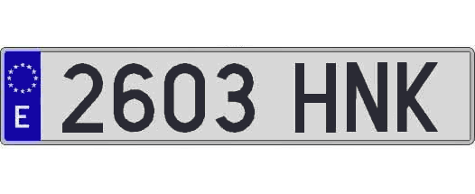 2603HNK matricula larga