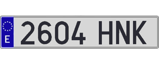 2604HNK matricula larga
