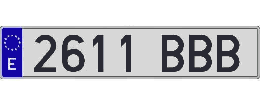 2611BBB matricula larga