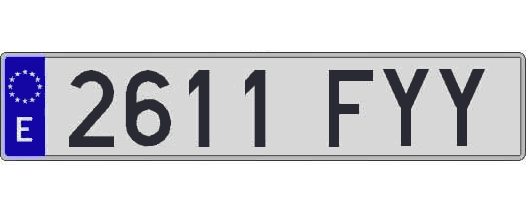 2611FYY matricula larga