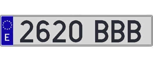 2620BBB matricula larga