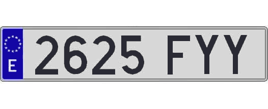 2625FYY matricula larga