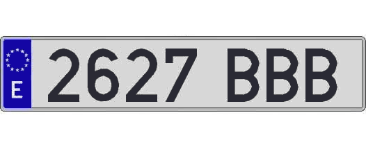 2627BBB matricula larga