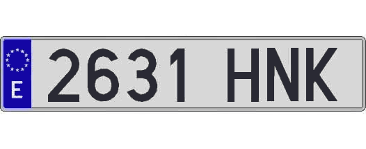2631HNK matricula larga