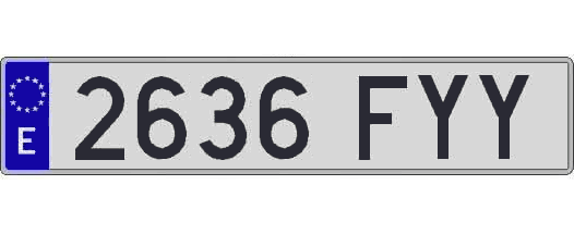 2636FYY matricula larga