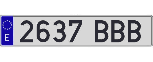 2637BBB matricula larga