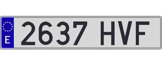 2637HVF matricula larga