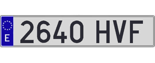 2640HVF matricula larga
