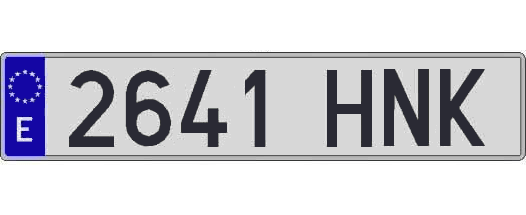 2641HNK matricula larga