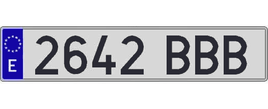2642BBB matricula larga