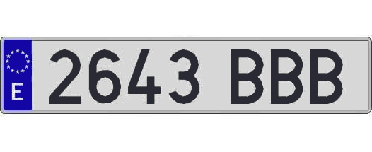 2643BBB matricula larga