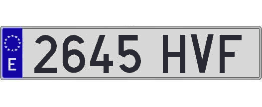 2645HVF matricula larga
