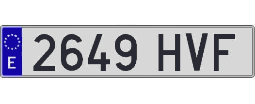 2649HVF matricula larga