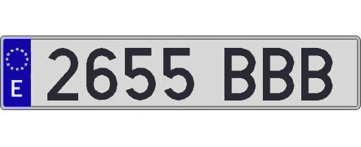 2655BBB matricula larga