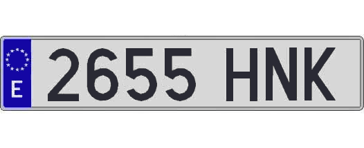 2655HNK matricula larga