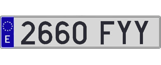 2660FYY matricula larga