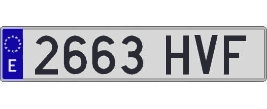 2663HVF matricula larga