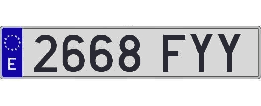 2668FYY matricula larga