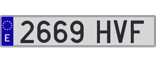2669HVF matricula larga